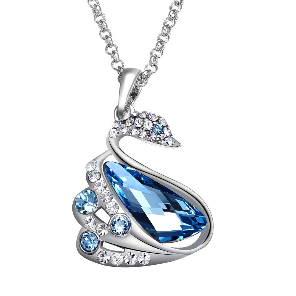 Kingou Swaroski Crystal Pendant Love Necklaces Wedding Jewelry women's fashion pendants