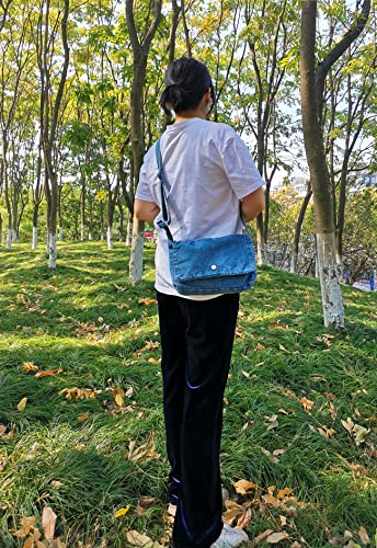 Bolso Hobo de Mezclilla estilo casual ligero retro para viaje miniatura 3