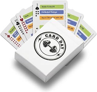 Fitness Workout Cards – 3 Ready-to-Go Workouts for Upper Body, Lower Body & Cardio – 54 Exercise Cards – Minimal Equipment – No Planning Required