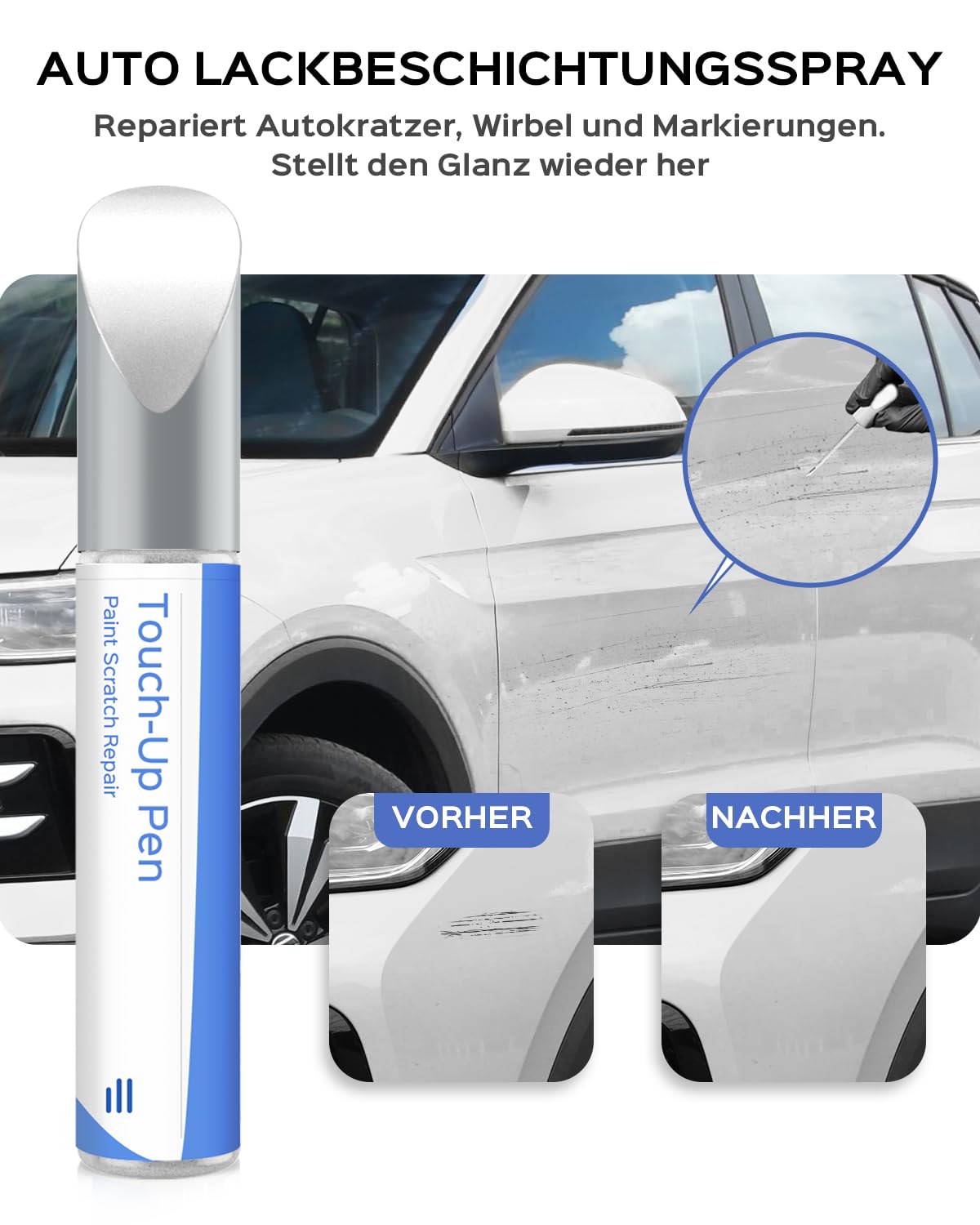 Oryx Matita vernice L0K1 bianco perlato compatibile VW Volkswagen