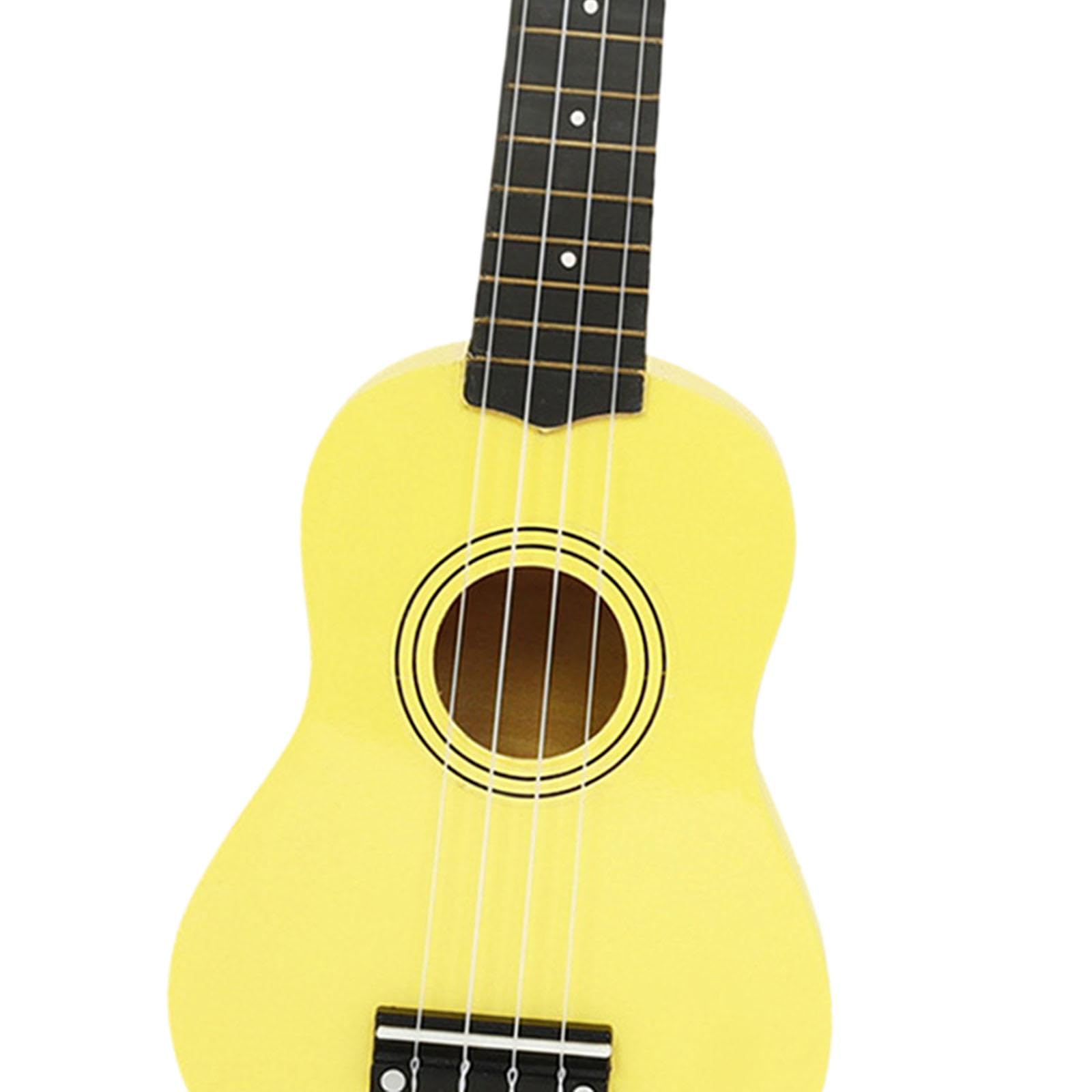 Ukulélé pour Débutants, Instrument de Musique pour Enfants, Mini-guitare à 4 Cordes pour Développer Les Compétences Musicales Des Bébés D'âge Prés, jaune