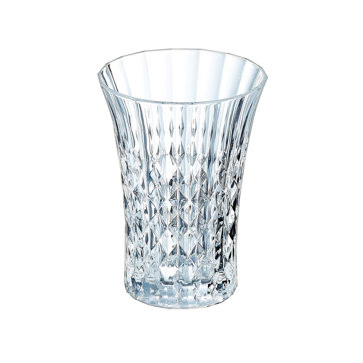 Cristal D'Arques Vasos de Agua de Cristal Lady Diamond 36 cl Juego de 6 | Cristalín sin plomo, vasos para zumo, refresco y whisky, apto para lavavajillas, fabricado en Francia