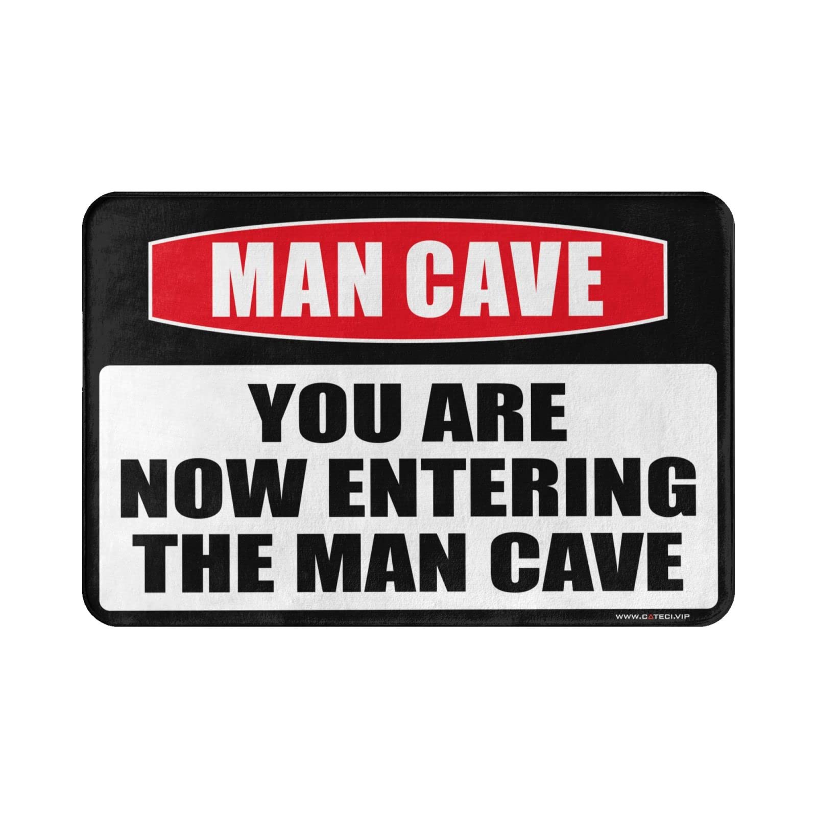 Stuoia da esterno con scritta "You Are Now Entering The Man Cave zerbino zerbino (dimensioni: 24 x 36IN/65 x 90CM)