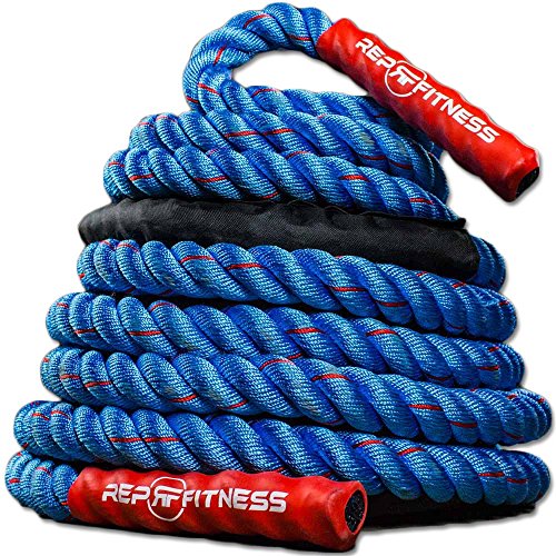 Rep V2 Blue/Red Battle Rope, 1.5 inch - 30 ft