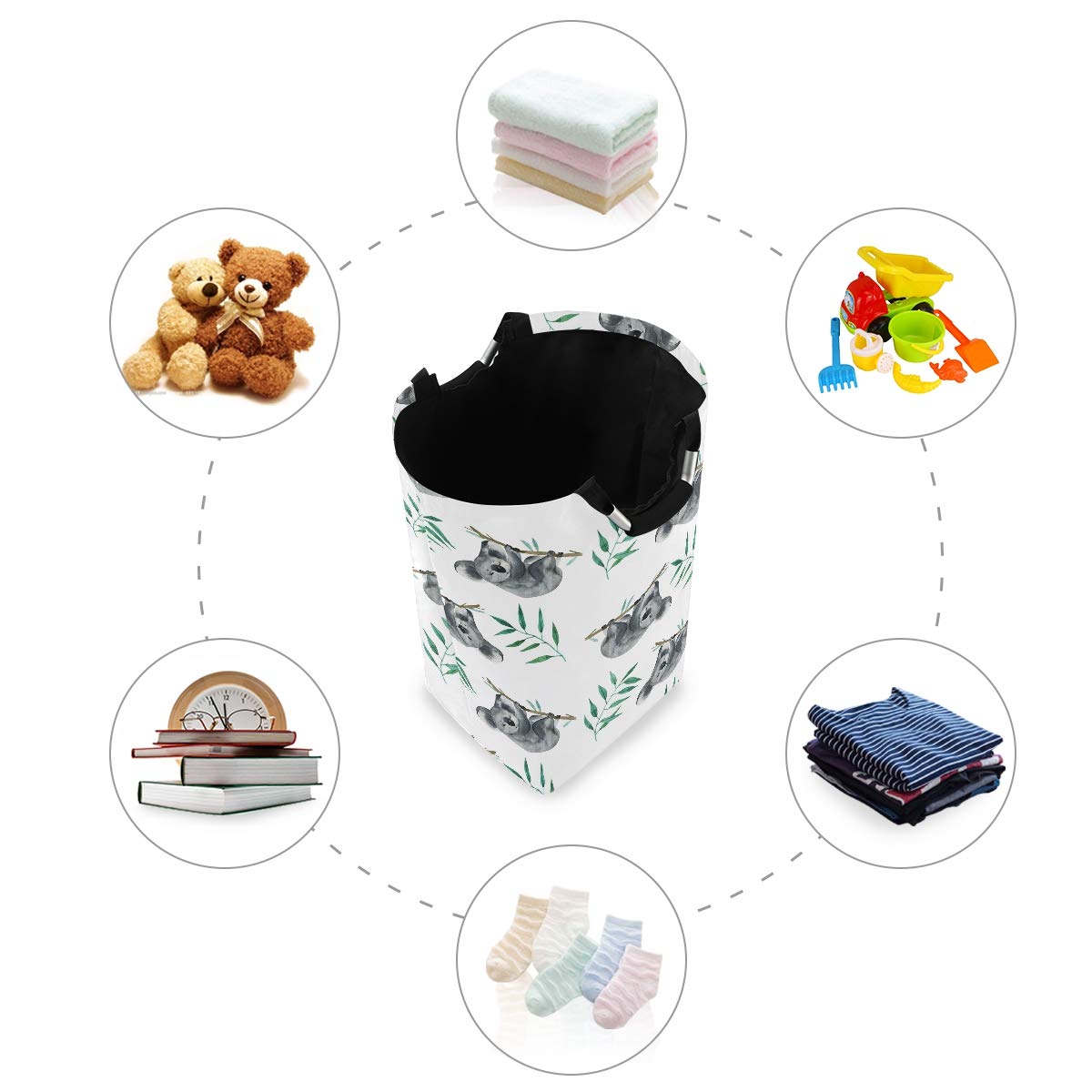 Cesta Plegable Para Ropa Sucia, Color Negro, 2 Piezas, Cesta Para La Colada, Cesta De Almacenamiento