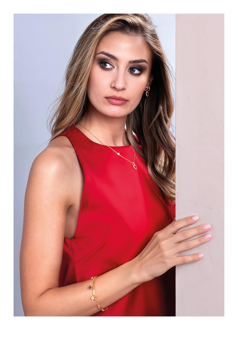 Ottaviani bijoux Braccialeda donna in ottone placcato oro con cubic zirconia cm 20