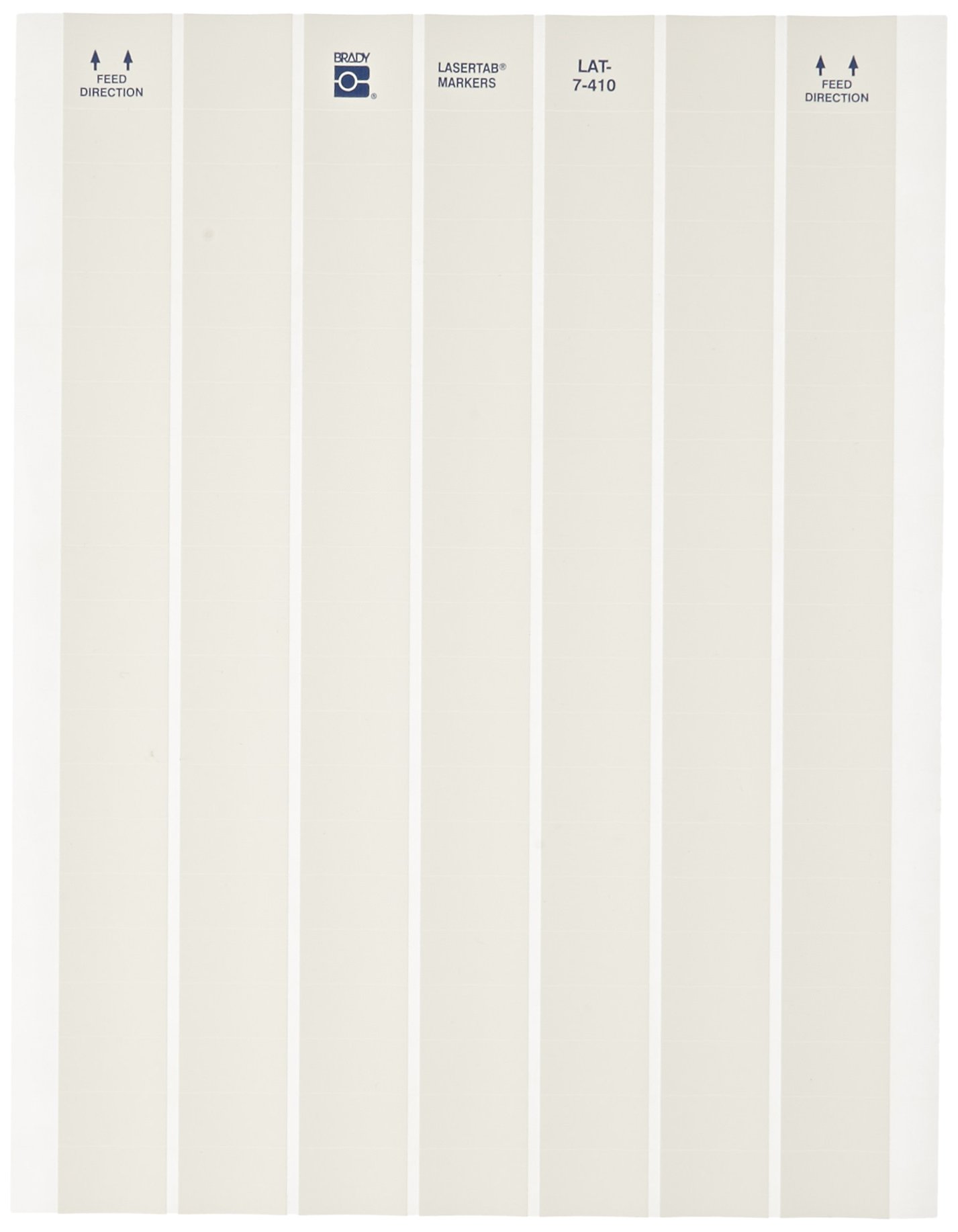 Brady LAT-7-410-10 1" Width x 0.5" Height, B-410 Tamper-Evident Polyolefin, Matte Finish White Laser Printable Labels (Pack of 10000)