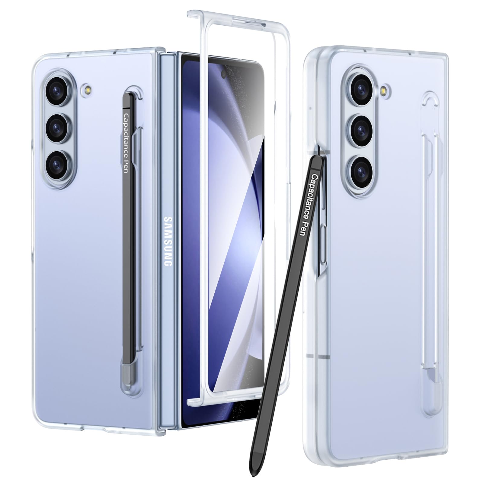 Midkart Matte Case with Pen Holder and Pen Compatible with Samsung Galaxy Z Fold 5 with Front Glass Cover Hard PC Protective, Semi-Transparent with Pen (B0CZ92JRQL) Amazon Price History, Amazon Price Tracker