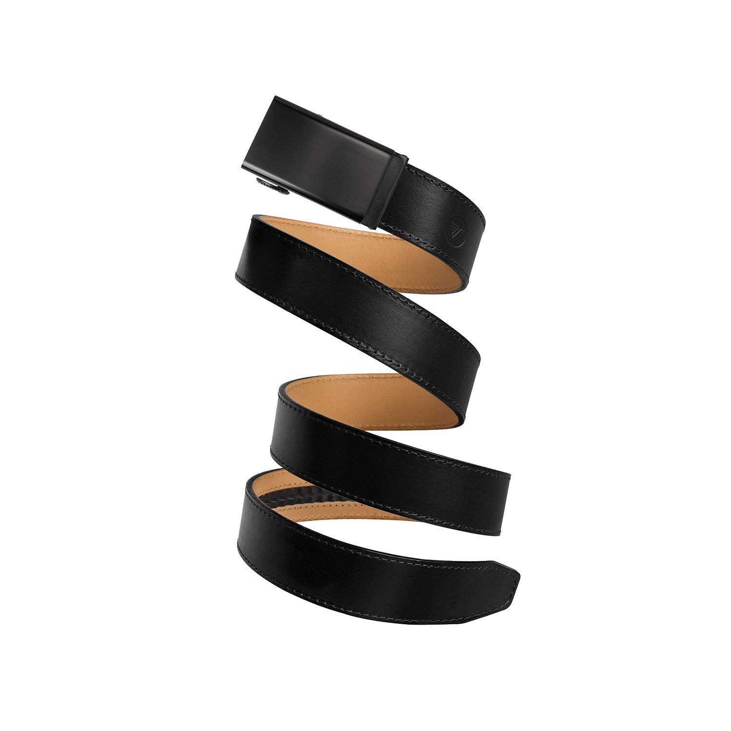 Mission Belt Men's Full Grain Italian Leather Belt - Solid Swat Black 35mm Buckle / 1.25