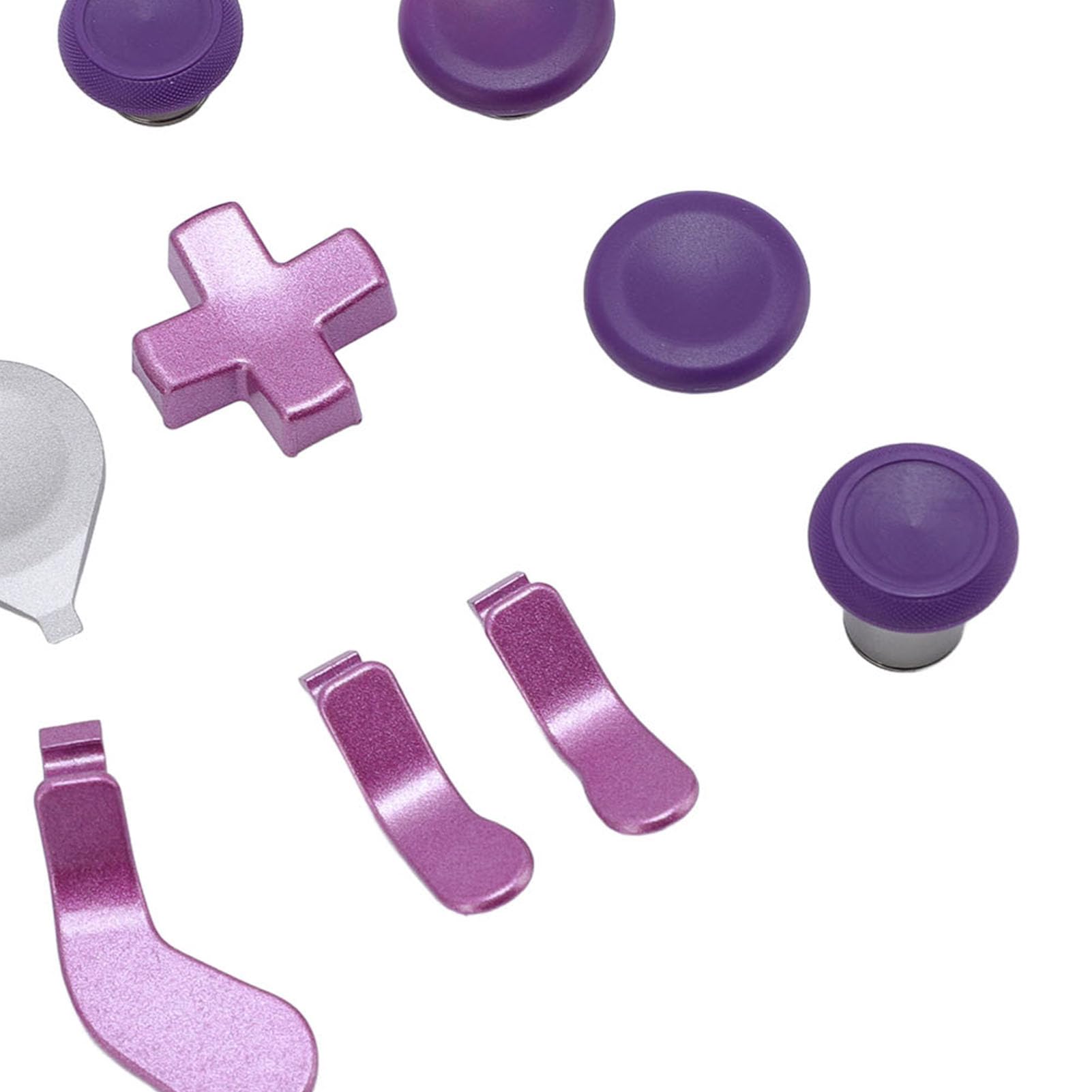 NutriEss Levette per joystick Kit componenti Levette in metallo in acciaio inossidabile D Pad Levette analogiche Strumento di regolazione Viola chiaro Parti di ricambio per controller