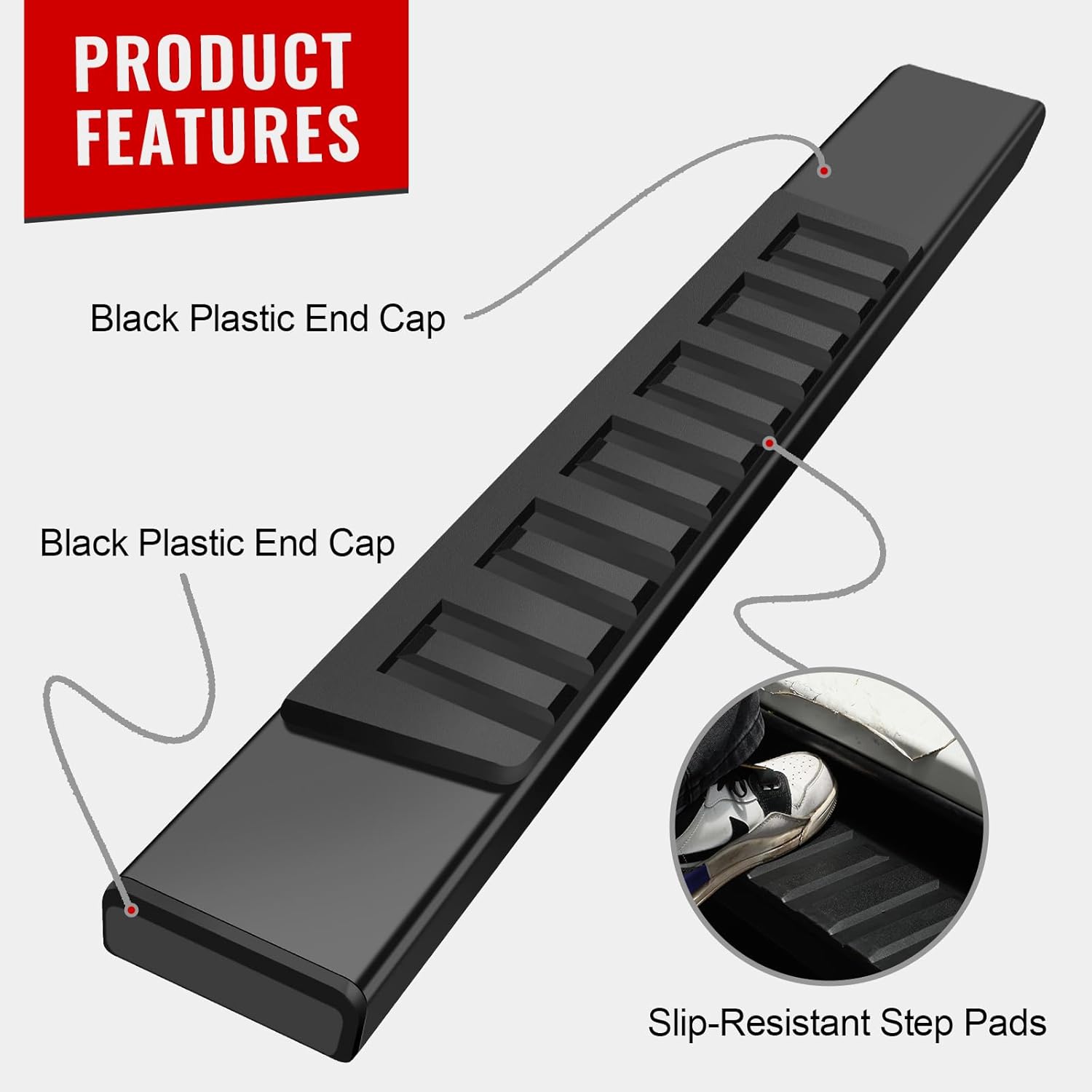 COMNOVA 6 inch Regular Running Boards Compatible with 2017-2026 Ford F250 F350 F450 F550 Superduty Regular/Standard/Single Cab, Carbon Steel Black Truck Side Step, Nerf Bars for F250.