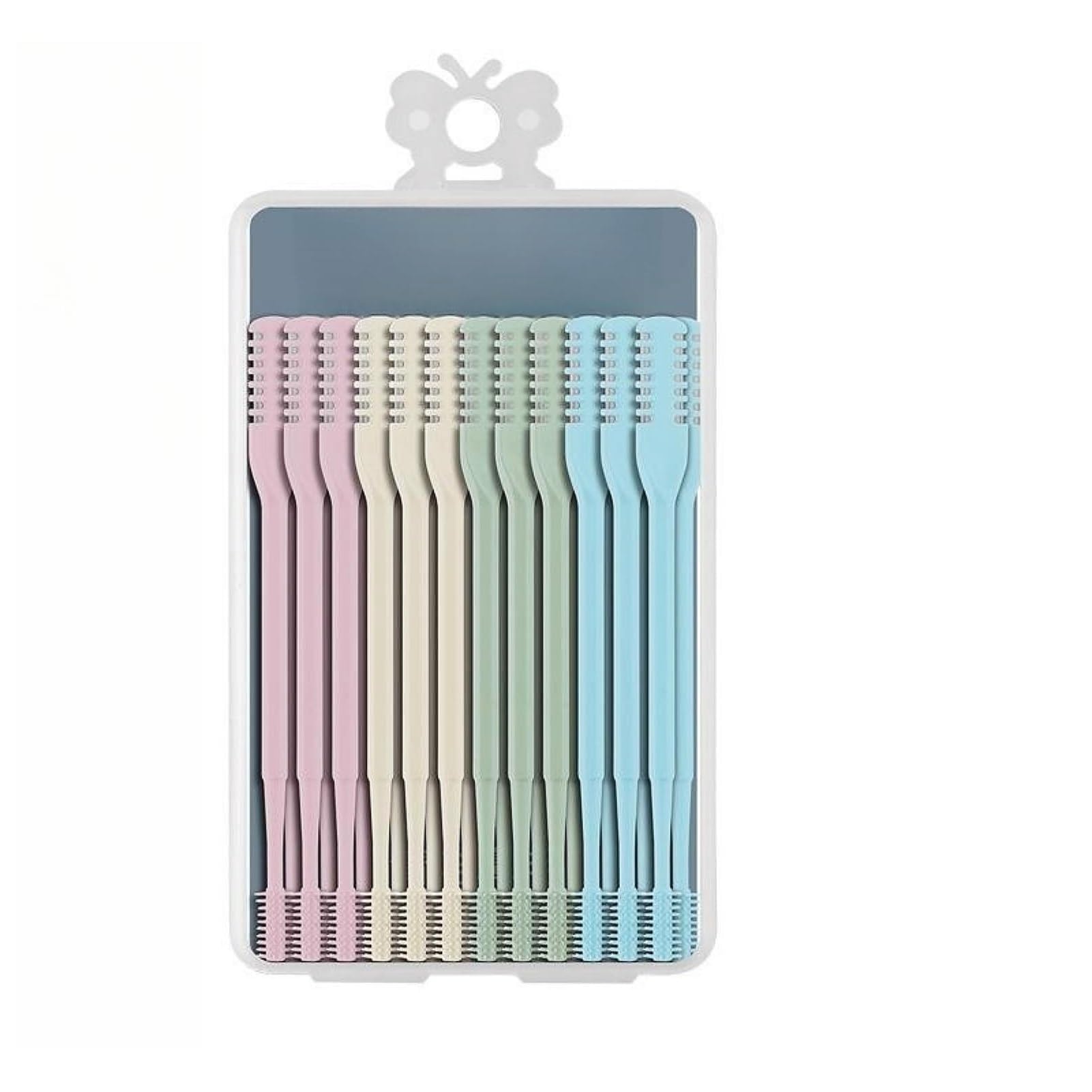 New Nasal Hair Cutter, 360 Degree Rotating Nose Trimmer, Portable Manual Trimmer for Women and Men (H-24PCS Mixed Color without Box)