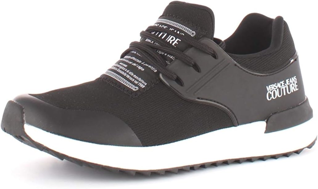 Versace Jeans Couture Black Signature Athletic Fashion Sneakers 6 for Womens