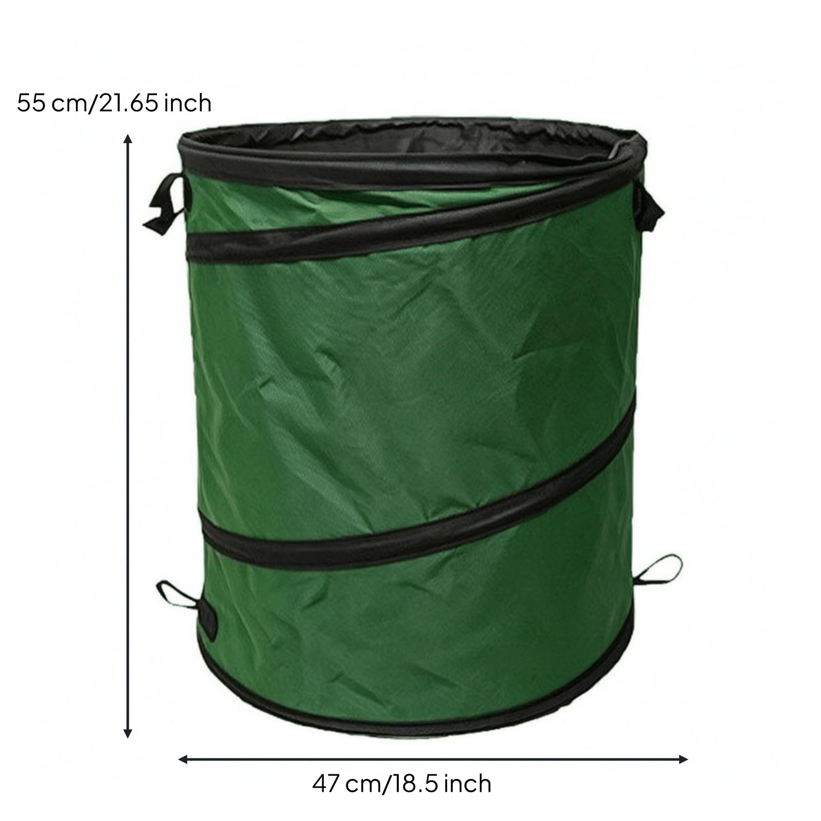 Cestino da Giardino Pieghevole Robusto Cestino Pieghevole a Scomparsa Leggero per Raccolta Foglie, H55cm