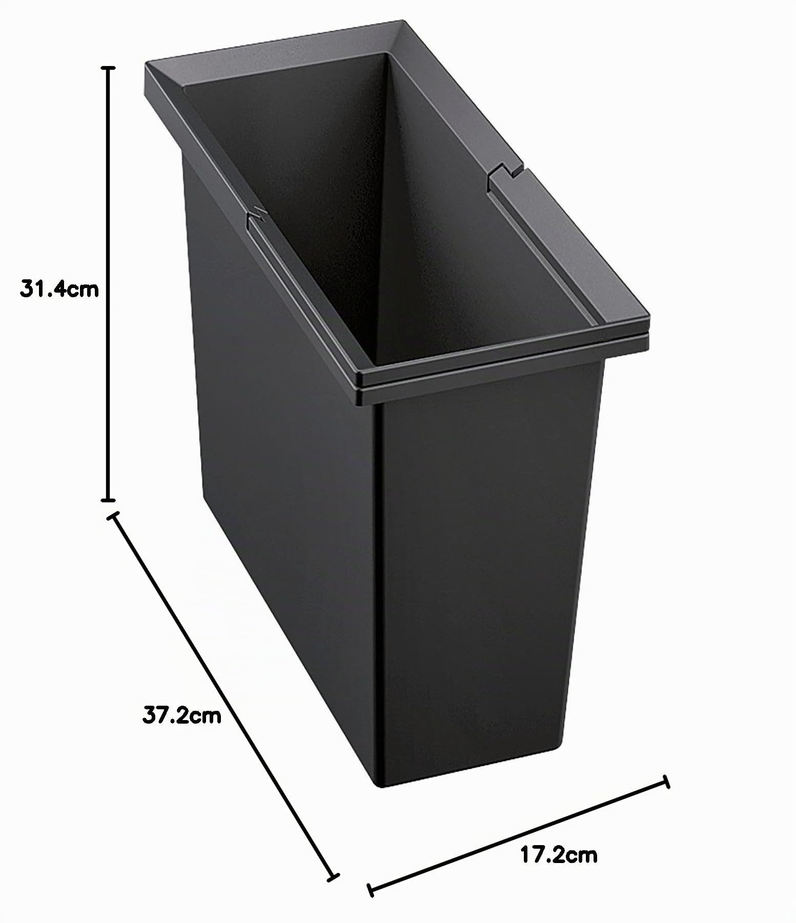 BLANCO Select Poubelle 15 l compatible avec système de tri sélectif encastrable, en plastique, anthracite
