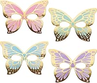 Vista 1 de Máscaras de papel de mariposa dorada, 8