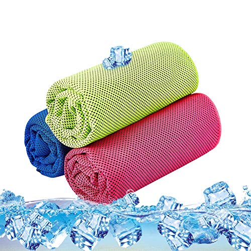Cooling Towel Pack of 3 Sports Towels SKL Stay Cool Towel for Sports