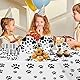 POPOYU 16 Stück Pappbecher mit Hundepfotendruck Safari-Pappbecher mit Tierdruck Hundepfoten Strukturierte Pappbecher für Kinder Geburtstagsparty, Babyparty,Dschungel-Safari-Mottoparty Dekoration