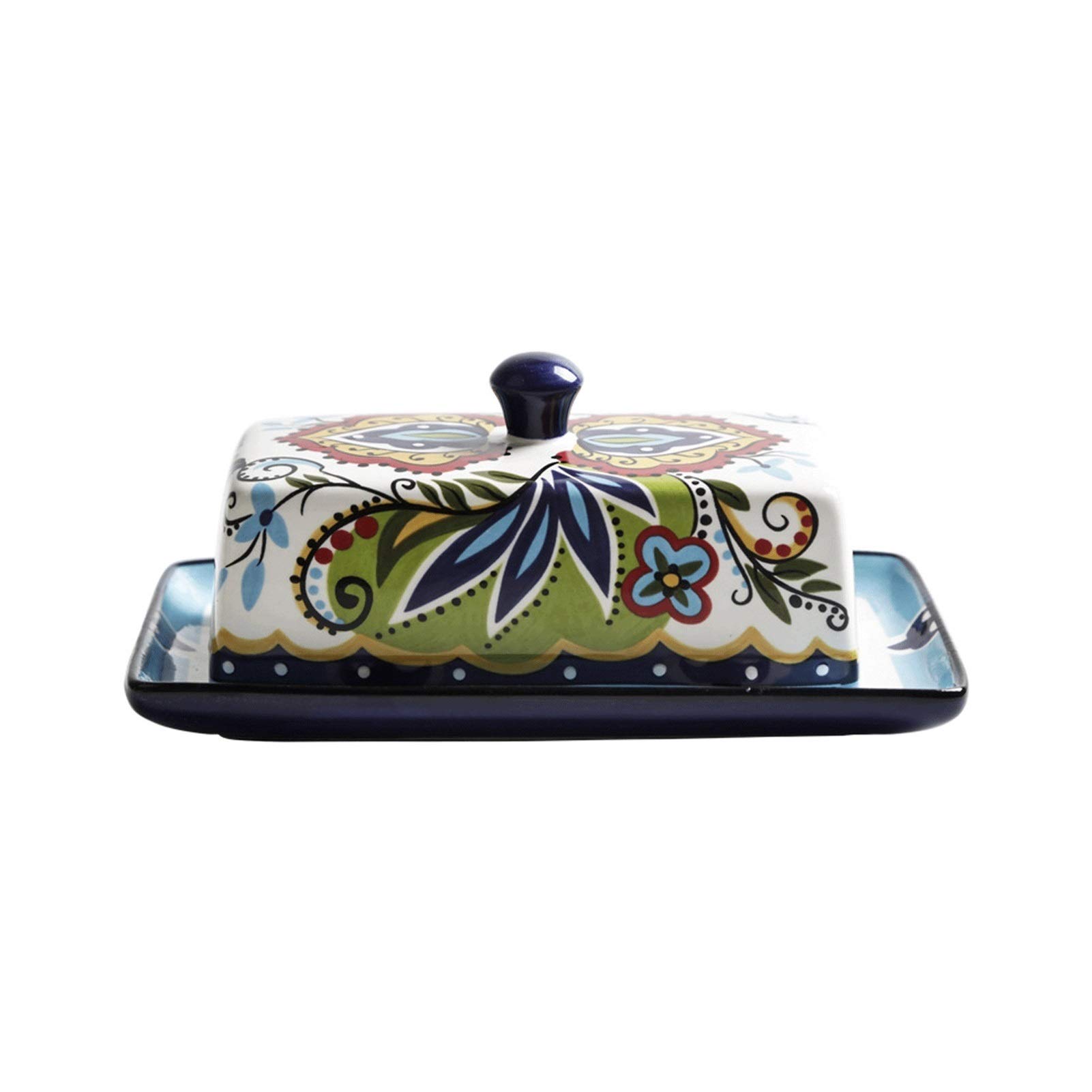 Amazon｜バターディッシュ（フタ付 蓋付きのセラミックバター皿、家族