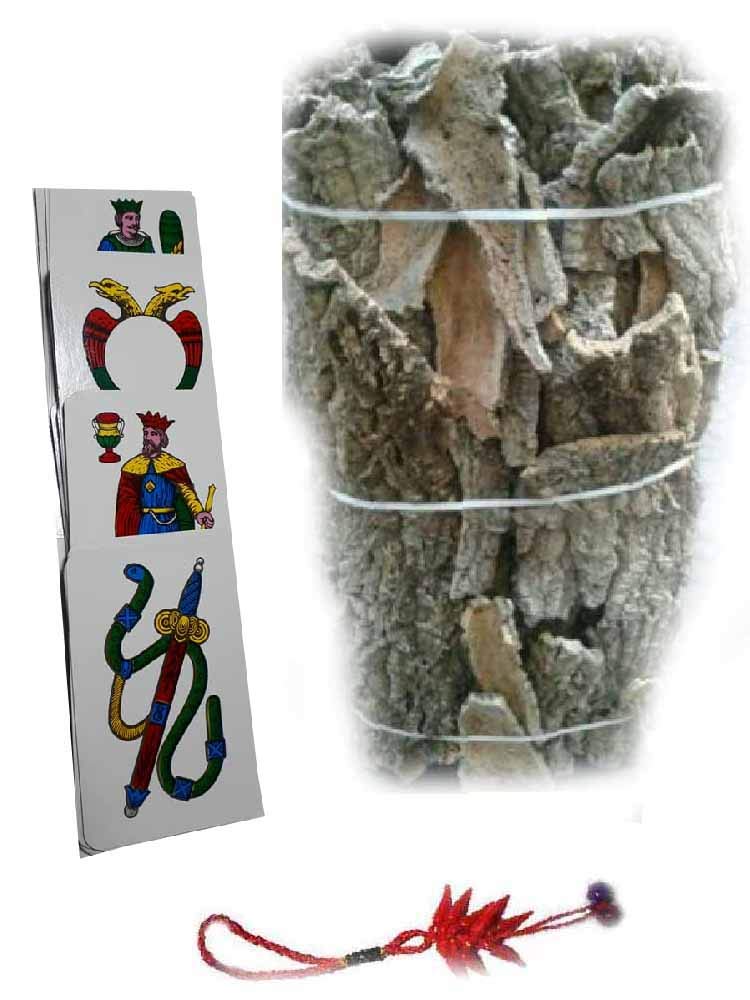 Recibe 5 kg de corteza natural de corteza natural de varios tamaños más 1 baraja 40 cartas napolitanas escoba objetos para Belén Pastores San Gorgorio Armenio artesanales shepherds crib