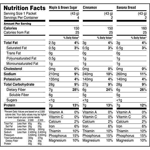 Quaker Instant Oatmeal, Fiber & Protein 3 Flavor Variety Pack thumb #7