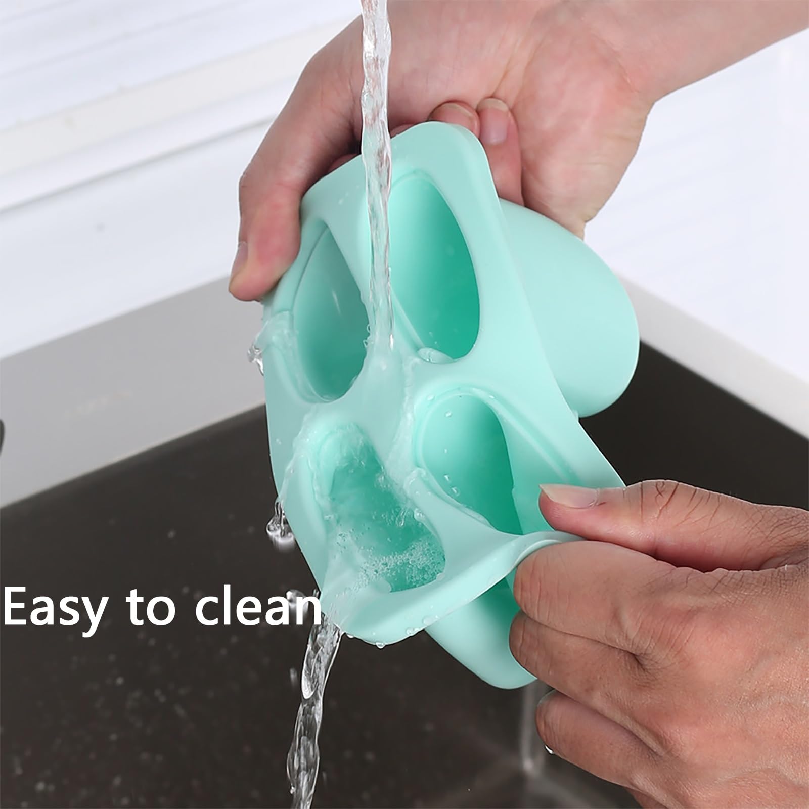 3 Piezas, Moldes Helados Silicona, Moldes para Helados | Fáciles de Usar y Reutilizables, Fáciles de Desmoldar, Aptos para Toda La Familia(Blue)
