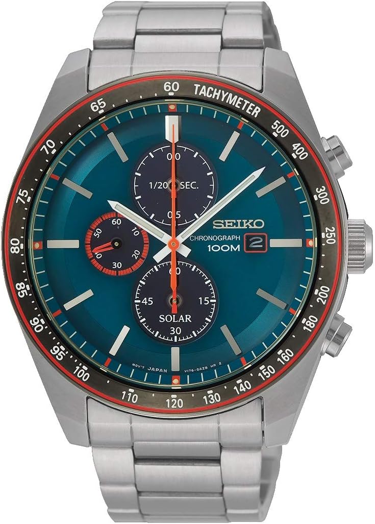 Seiko Solar SSC717 SSC717P1 SSC717P Chronographic Chronographic Chimeter Mens Watch