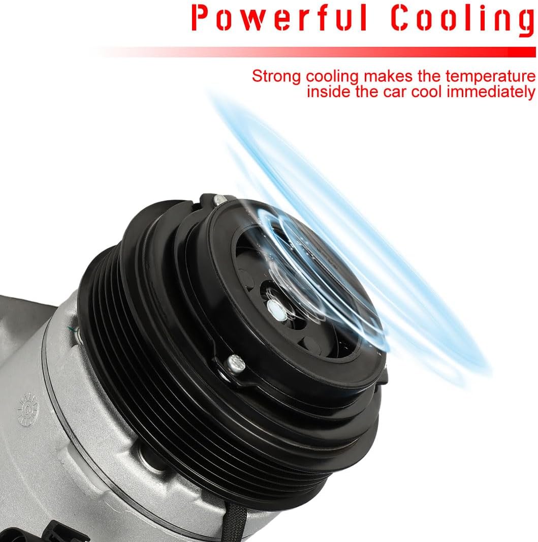 CCIYU Air Conditioning Compressor for Kia Sedona 3.5L 2002 2003 2004 2005 A/C Compressor with Clutch for 813275