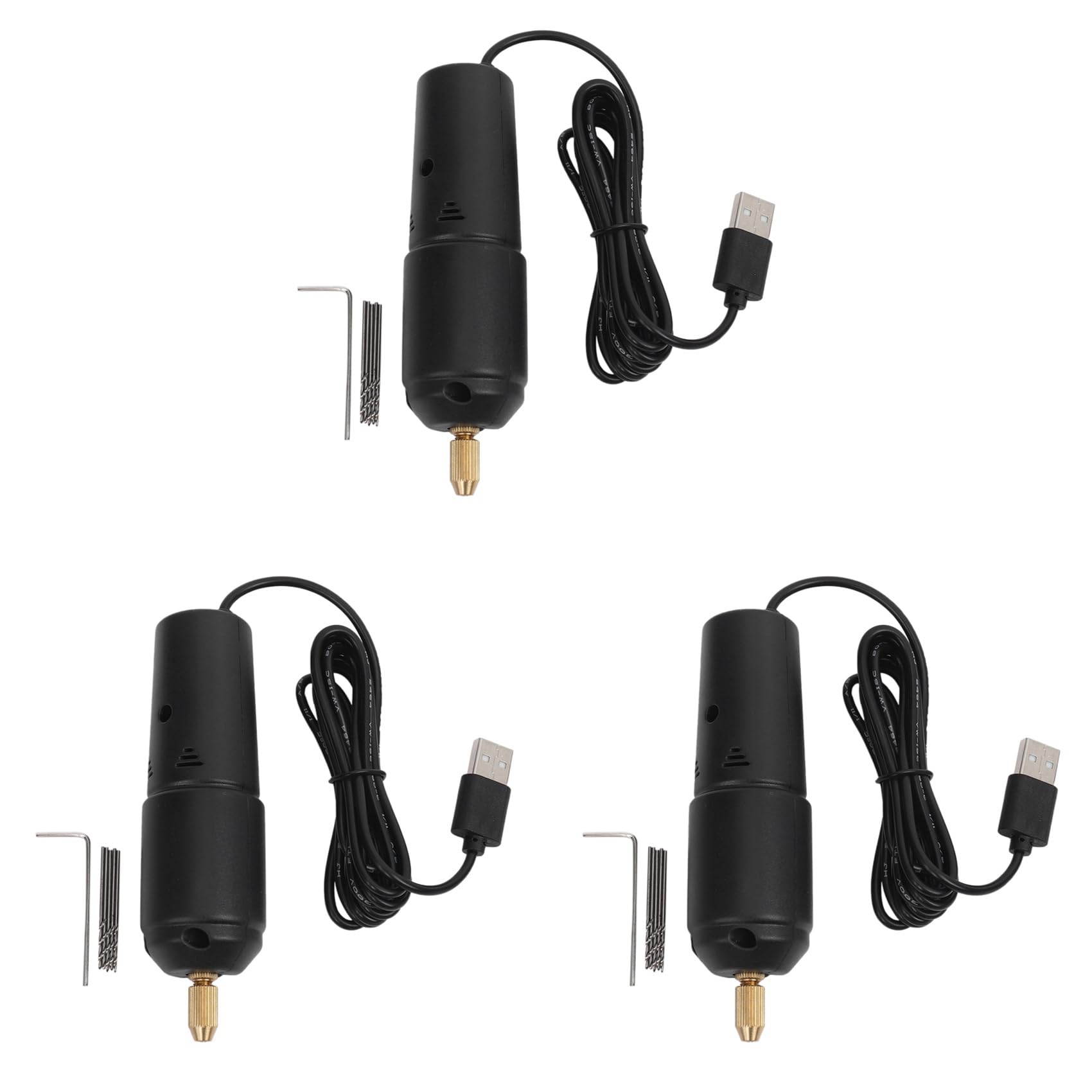 Ctrlzs Cream 3X Jewelry Tools Electric Drill Handheld For Pearl Epoxy Resin Jewelry Making Diy Wood Craft Tools With 5 Drill Bits