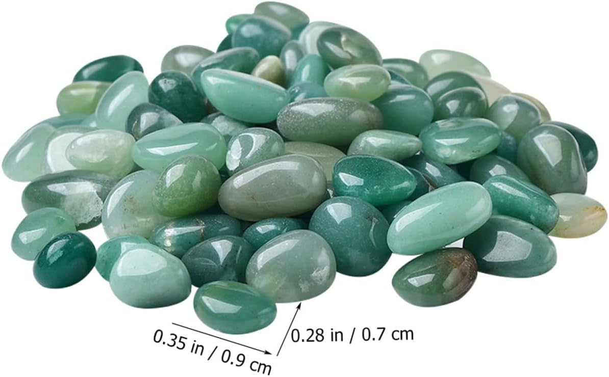 Gadpiparty Natural Aventurine Decorative Rocks 7-9mm Aquarium Stones 2lb Fish Tank Gravel for Freshwater Aquatic Supplies and Terrarium Décor