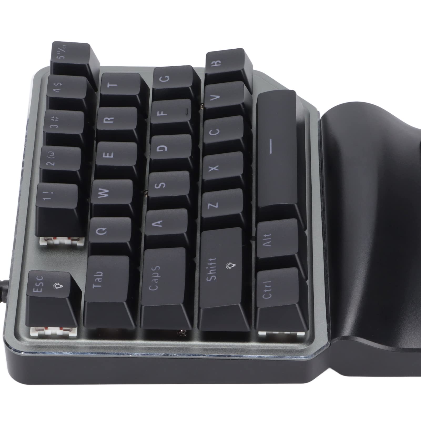 Teclado de una sola mano Mini teclado para juegos Teclado con una mano, juego mecánico RGB retroiluminado Teclado de una mano, accesorio de teléfono móvil con cable para PUBG/para 9
