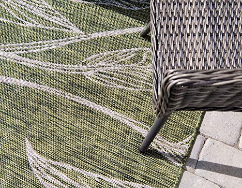Tapete Outdoor Botanical Collection 5'1'' x 8' Verde/Ivory miniatura 5