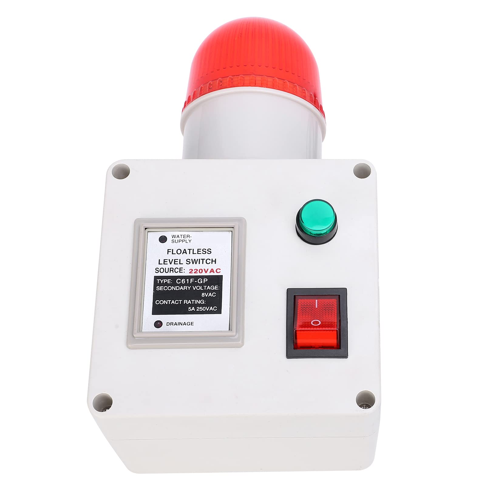 Capteur D'alarme de Niveau d'eau en Acier Inoxydable 90dB avec Bouton Silencieux pour Détection de Réservoir à Poissons, Citerne, Piscine jusqu'à 15m