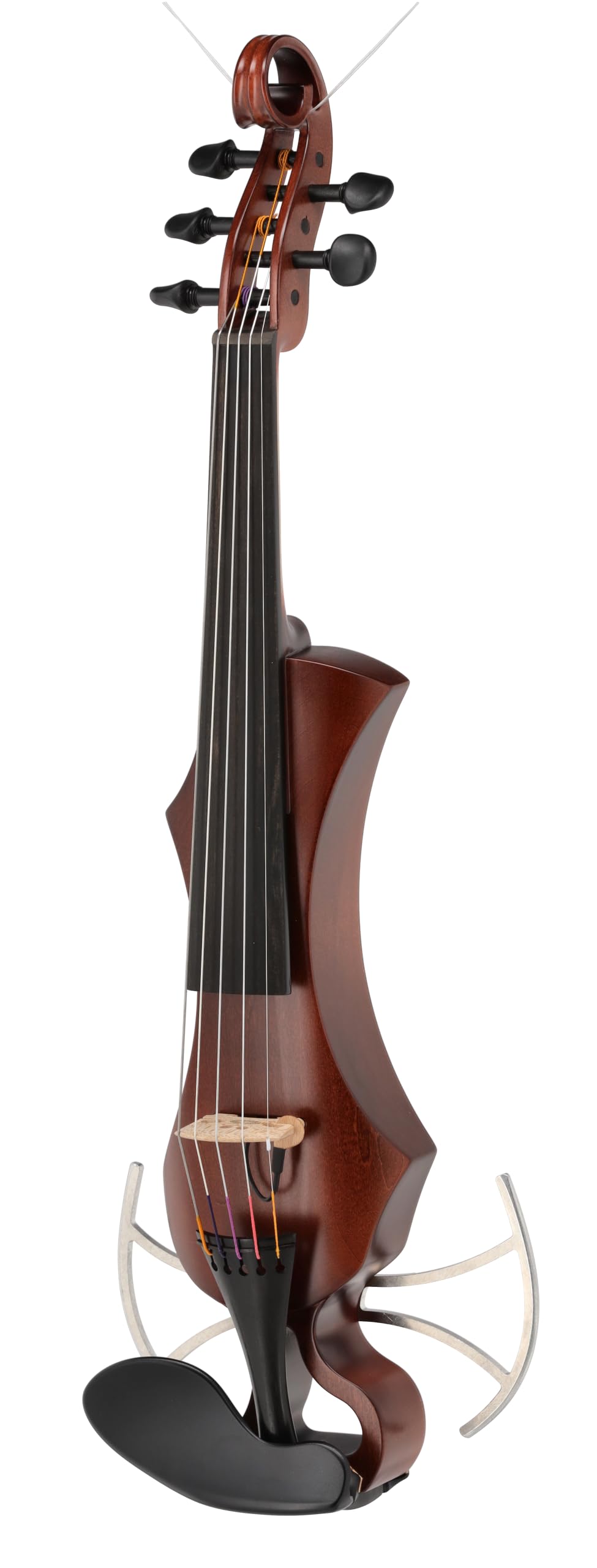 Violino elettrico GEWA, violino elettronico, Novita 3.0 rosso-marrone con adattatore per poggiaspalla, 5 corde