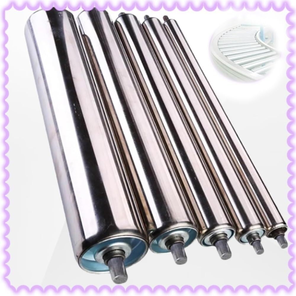 Rouleaux de convoyeur à gravité D50mm L740mm pour table de sortie en lot de 5