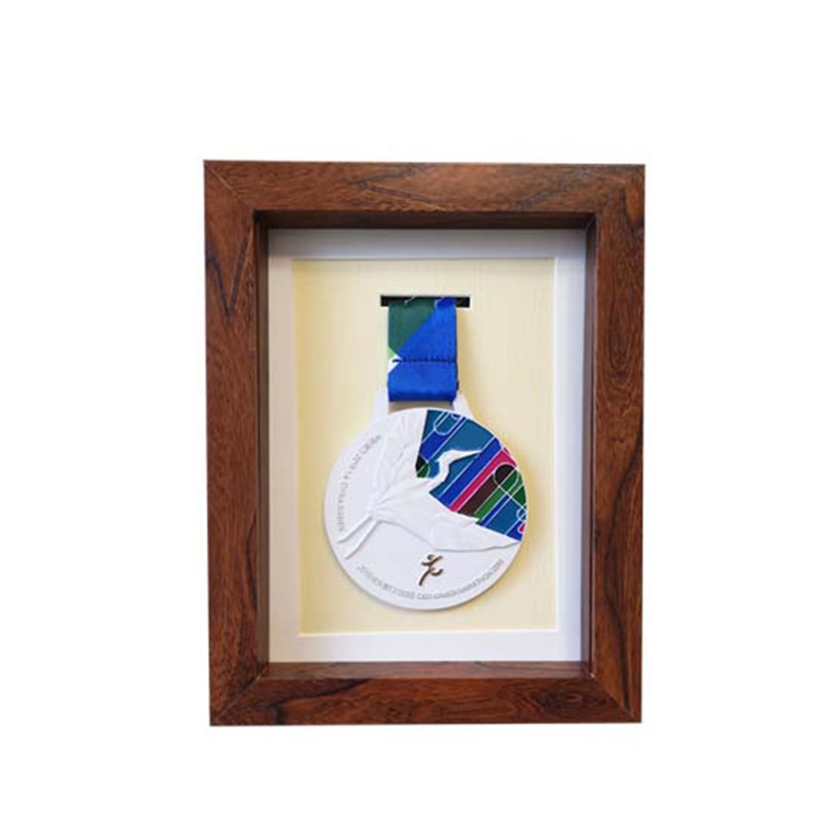 ETUELNOPT Medal Storage Box for Runners, Medal Photo Frame Sports Awards Multicolor Multiple Sizes(Walnut Color,8 inches (1 medal))