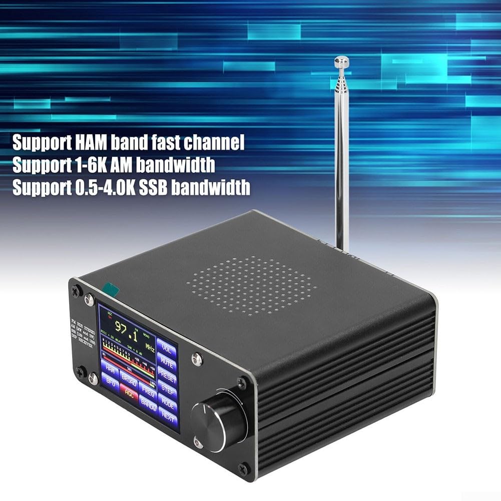 ATS-100 SI4732/SI4735 Ricevitore radio a banda completa, ATS-100 SI4732/SI4735 Ricevitore radio a banda piena FM LW, lega di alluminio,2 4 pollici touch screen