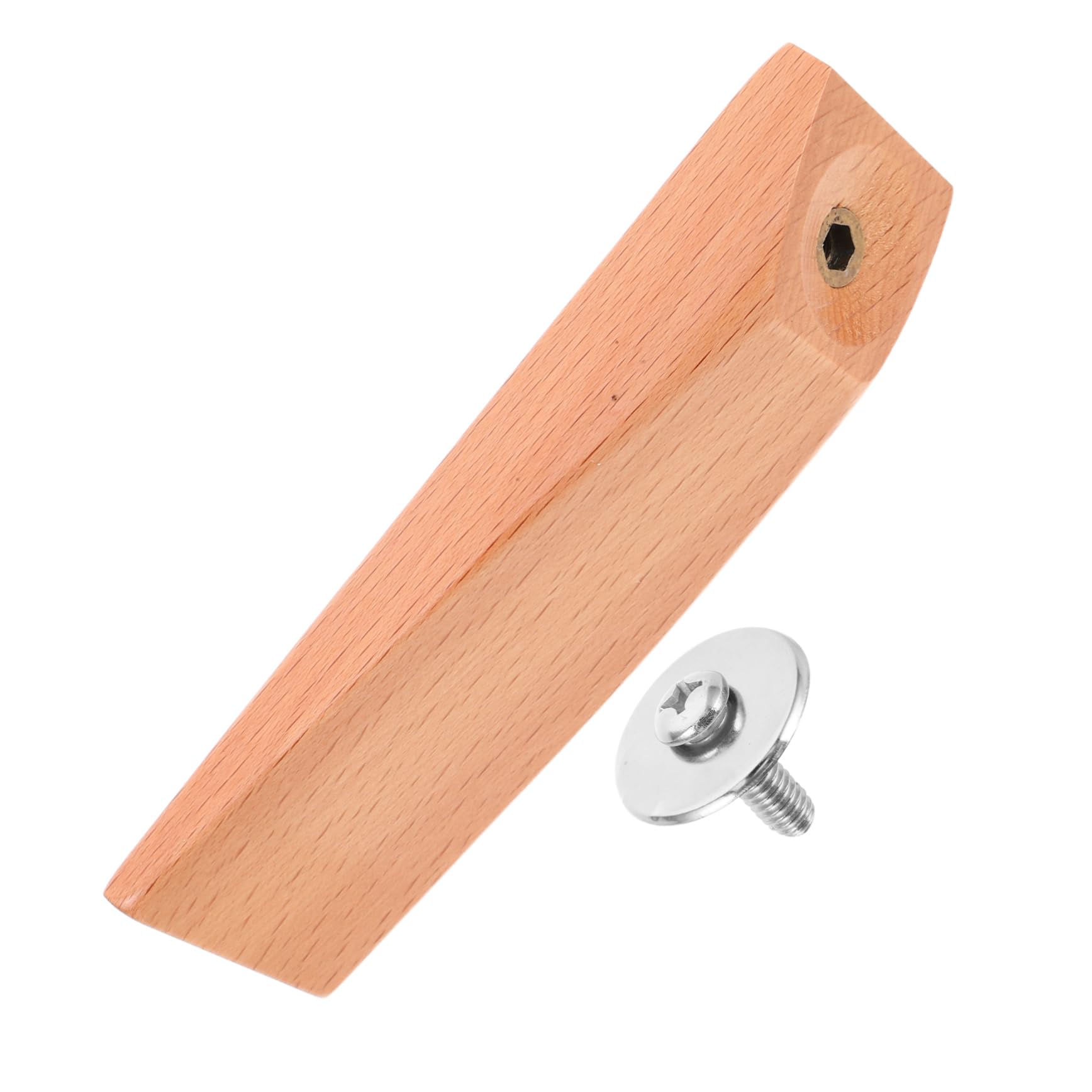 ibasenice Wooden Pot Handle for Iron Wok Removable -Scald Grip for Frying Pans and Saucepans Outdoor and Kitchen Accessory Easy Installation and Replacement