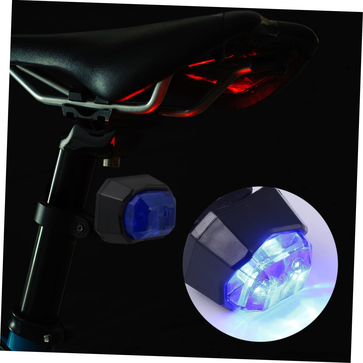 ifundom Bike Taillights 3pcs Mountain Bike Lights Gemstone Safety Warning Tail Light