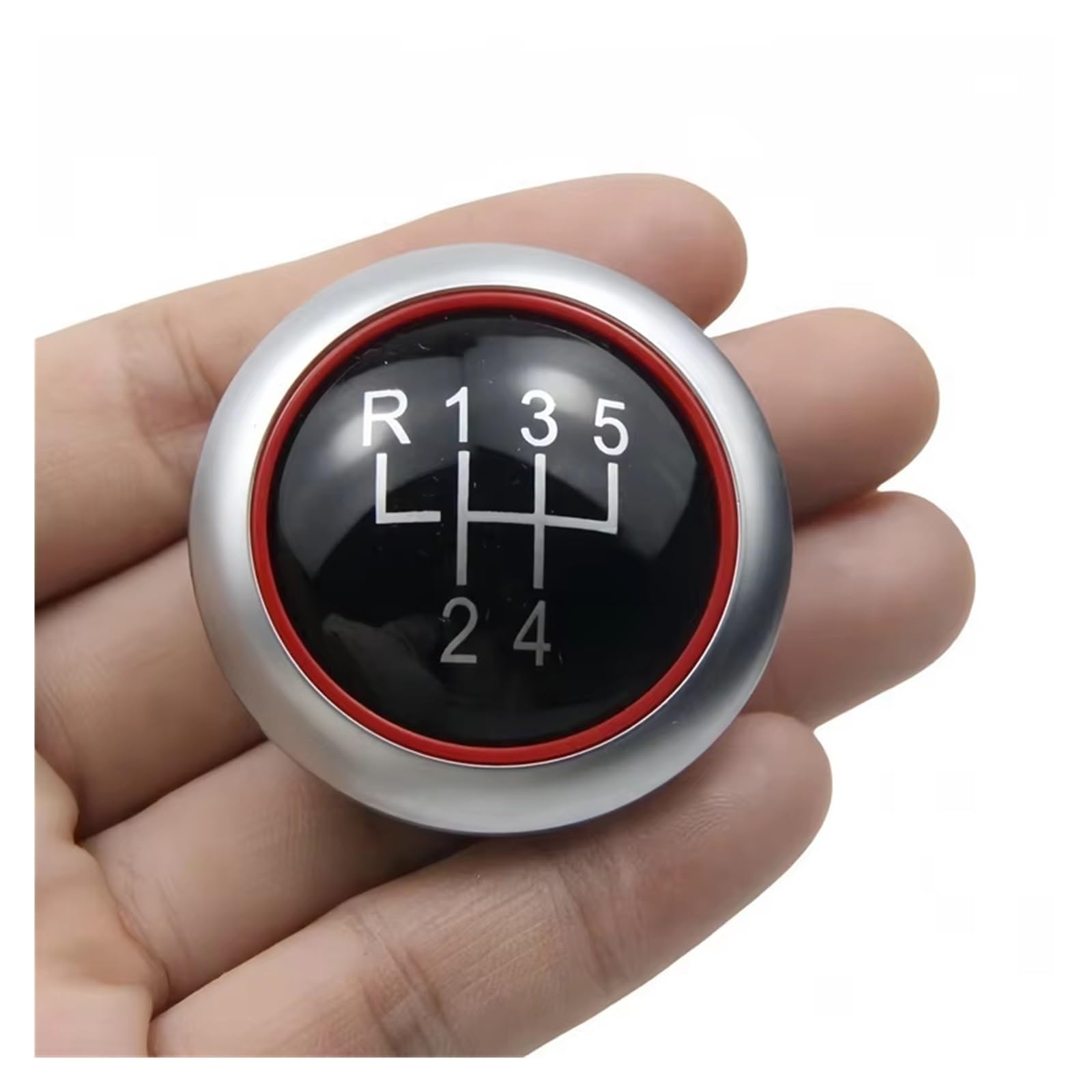 GHQFROP Transmission Gear Shift Knob for A4 B6 B7 B8 A6 S4 8K A5 8T 5/6 Speed Gear Shift Knob Stick Cover Cap Car Gear Stick Knob(R12345 Red)