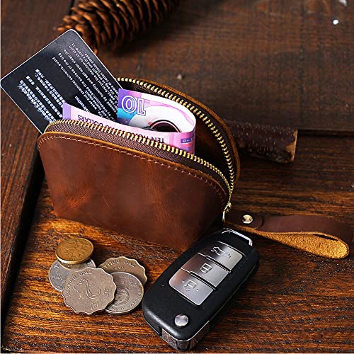 1 Pcs Leather Mini Medieval Coin Pouch, Coin Organizer, Change Holder, Cute Genuine Leather Coin Purse,Leather zipper Pouch for Men & Women4