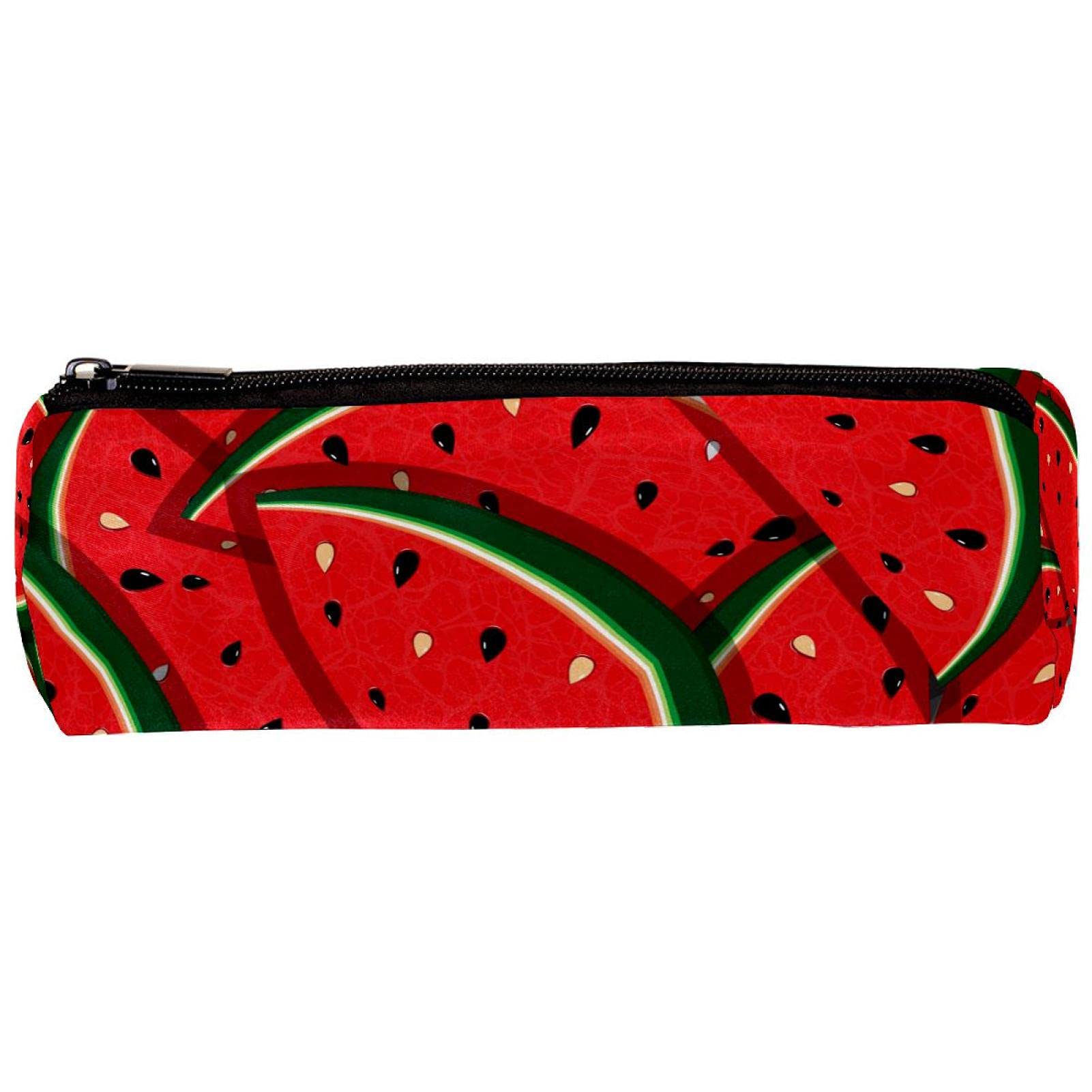 Dalulu Federmäppchen Gittermuster – Orange/Weiß, 22,4x7,6x6,3 Cm, Für Stifte & Kosmetik