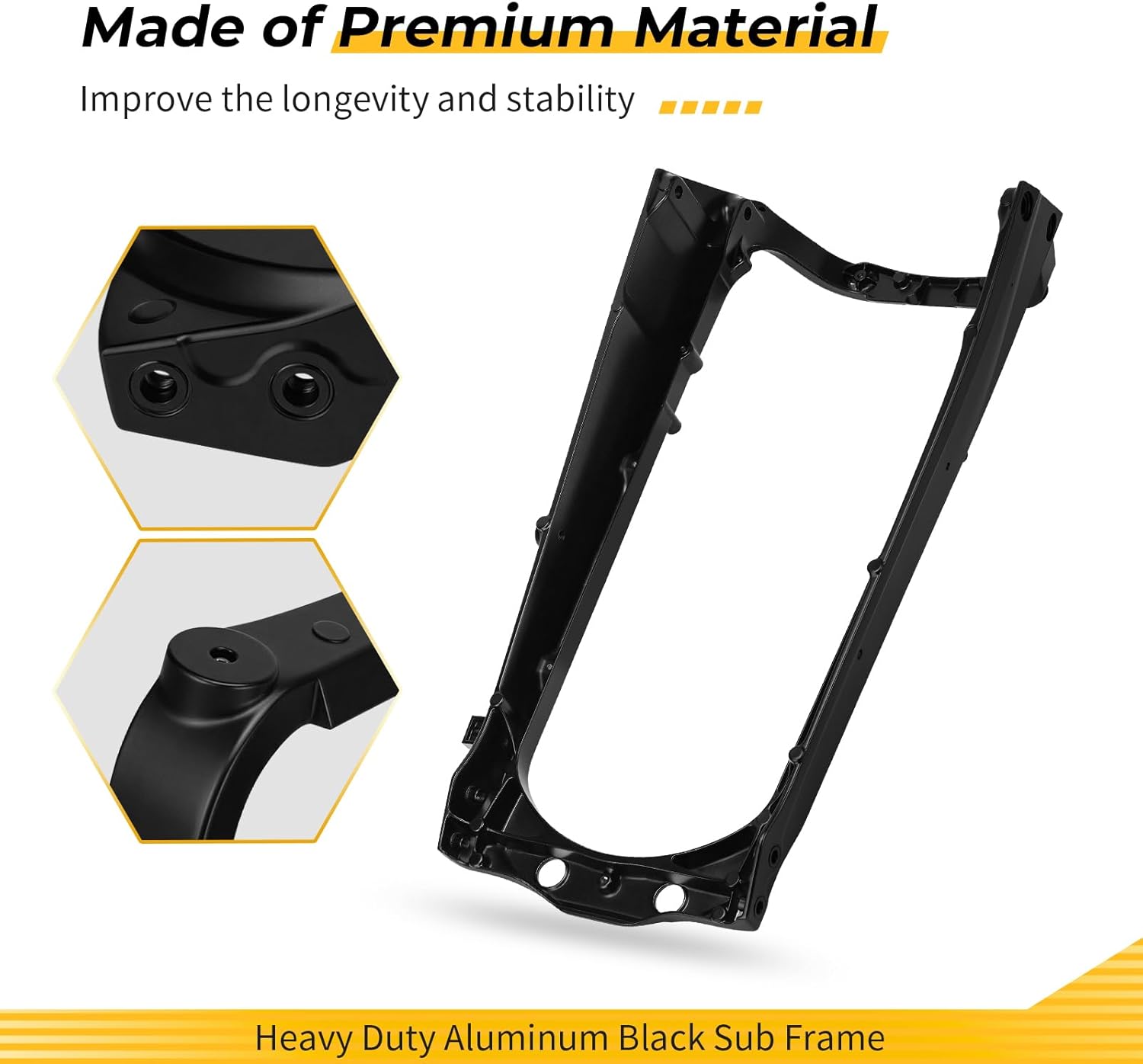 M MATI Heavy Duty Aluminum Black Sub Frame for Yamaha Raptor 700 YFM700 Raptor 700R YFM700R 2006-2024 1S3-21190-08-00 2LS-f1190-08-00 2lS-f1190-58-00