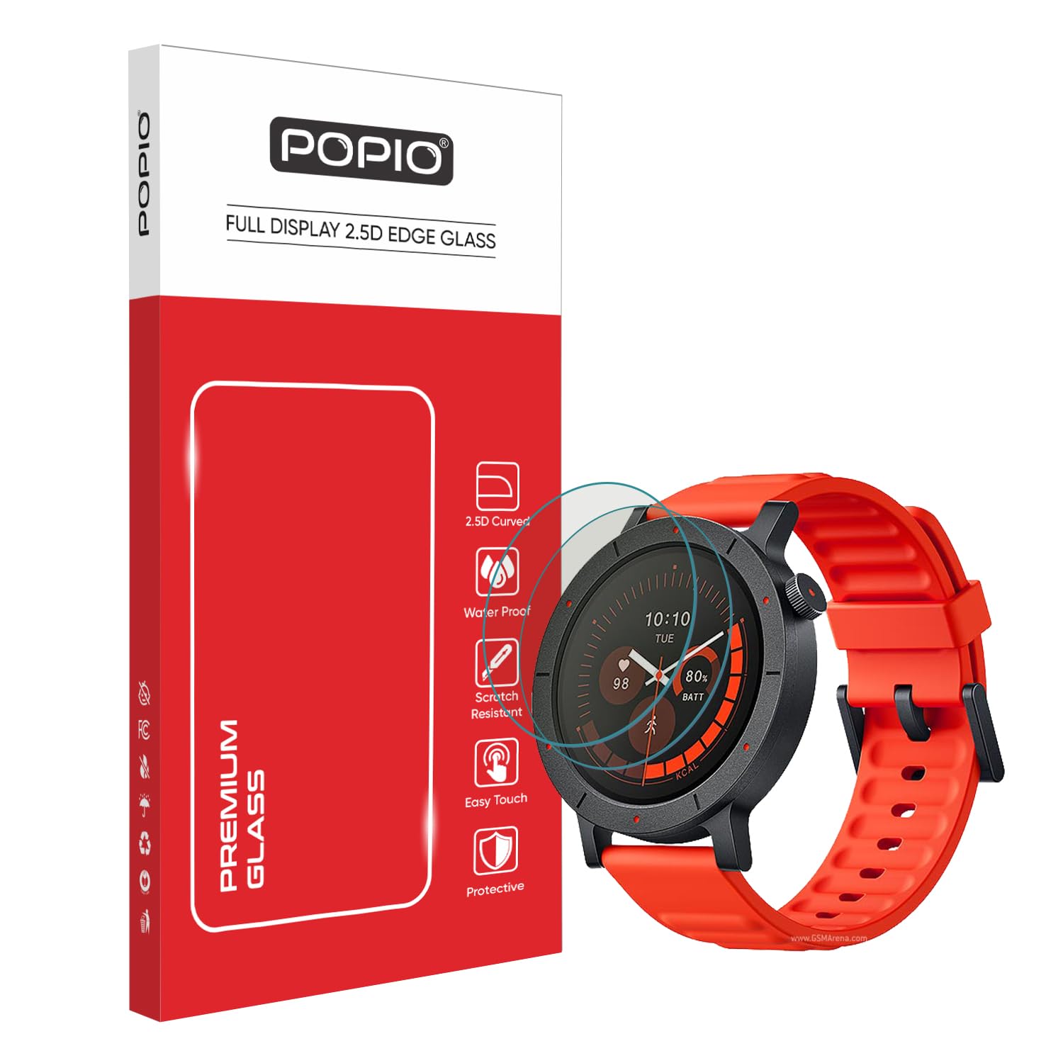 POPIO Military-Grade Gorilla Tempered Glass for CMF by Nothing Watch 3 Pro (Transparent) Edge to Edge Full Screen Coverage, Pack of 2-picture-41
