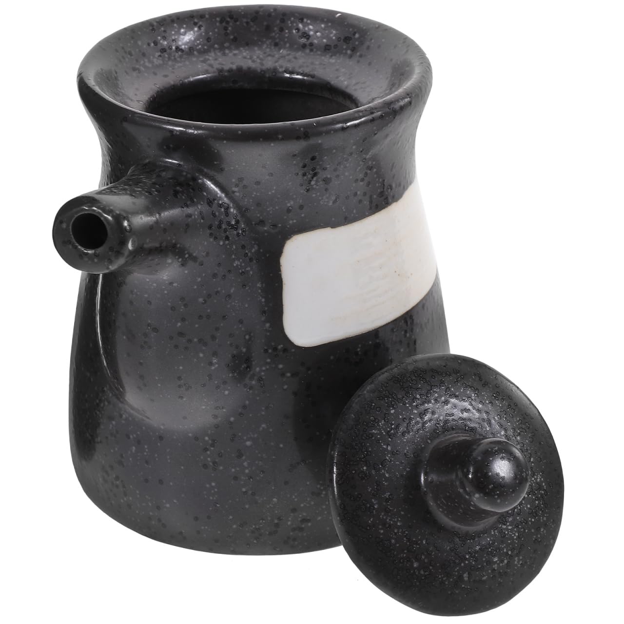 Elegante Keramikflasche 200Ml, Schwarz, Für Sojasauce, Sushi-Essig Und Öl, Präzise Dosierung, Vielseitig Für Küche Und Haushalt | Elegantes Keramikdesign: Stilvolle Ölflasche für moderne Küchen, Restaurants und den täglichen Esstisch