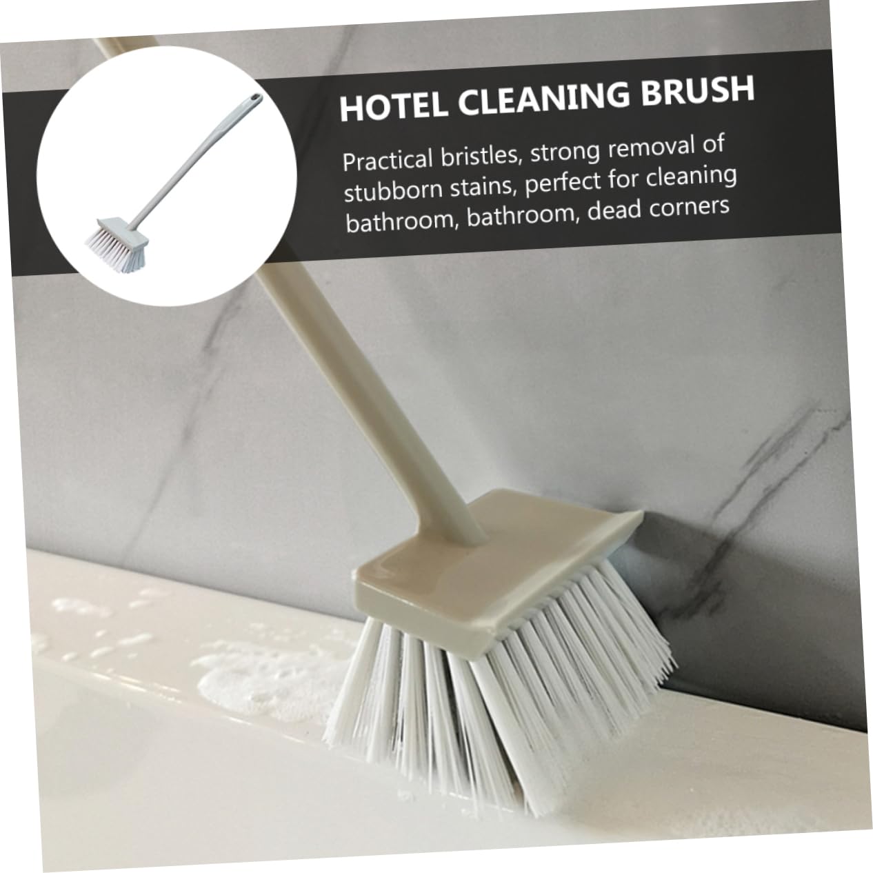 Cepillo de limpieza de azulejos de bañera y piscina, cepillo de lechada y cepillo de baño, herramienta eficaz de limpieza de suelos para eliminar manchas y suciedad, estropajo resistente para uso