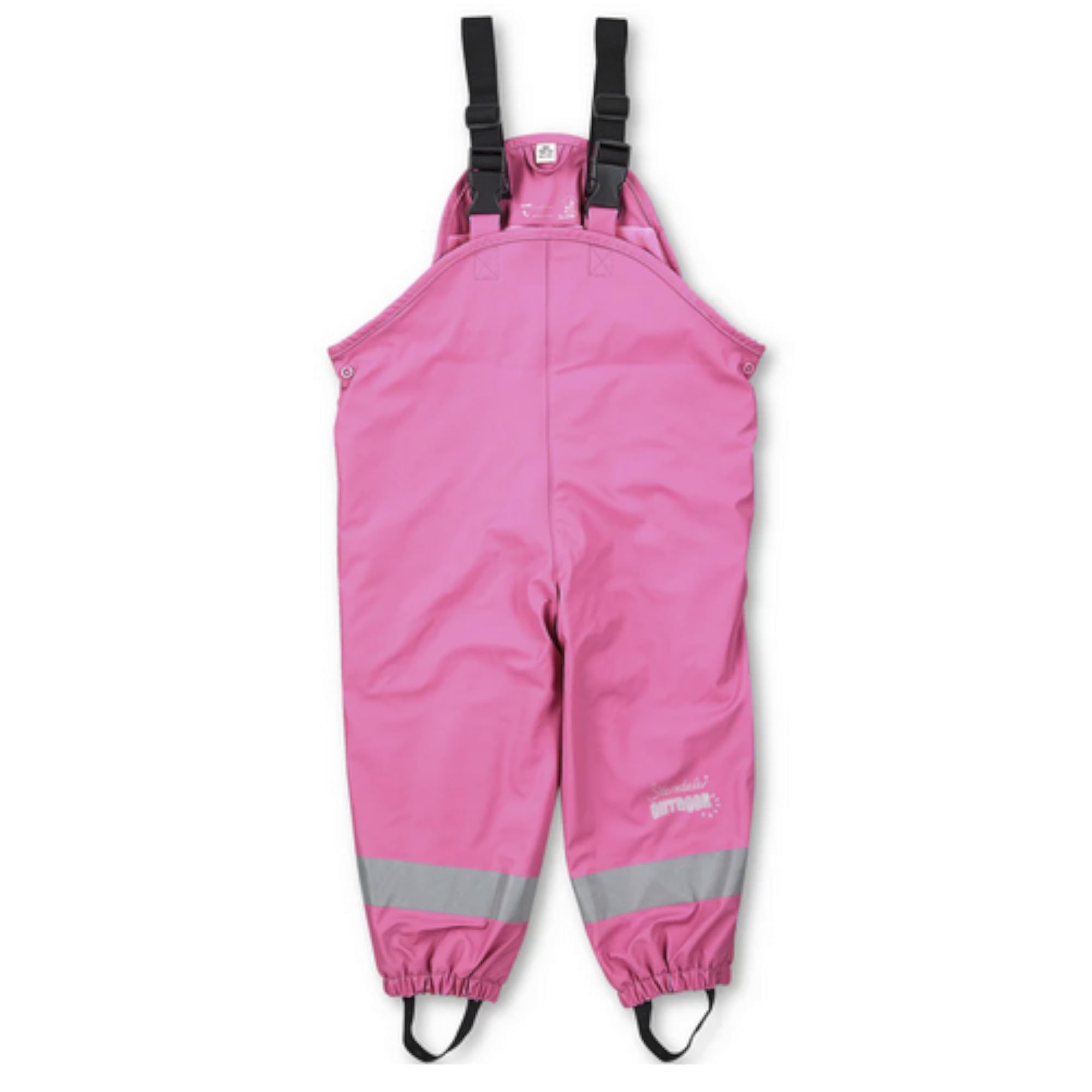 Sterntaler Regenhose gefüttert Uni - Kinder Regenhose wasserdicht - Mädchen Matsch- und Buddelhose mit verschweißten Nähten und elastischen Hosenträgern - Regenbekleidung warm - himbeerrosa, Größe 74