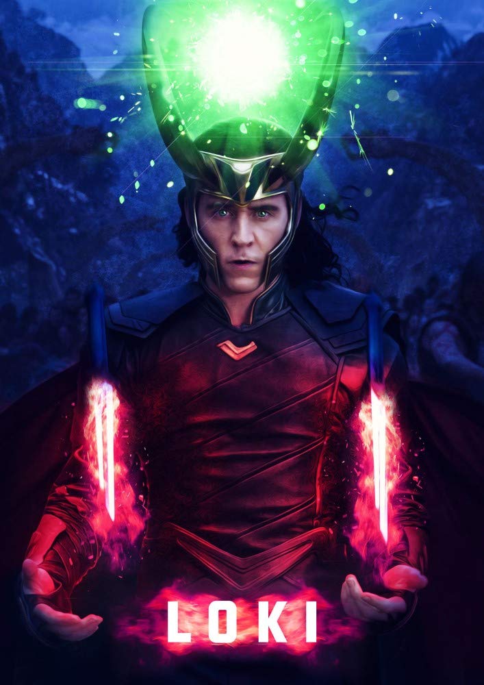 IMPOSTER Loki - Tom Hiddleston Avengers Endgame | Marvel Avengers Superhero Movie & TV Series Poster Collection |No Frame, Medium 12x18 inches ,multicolor