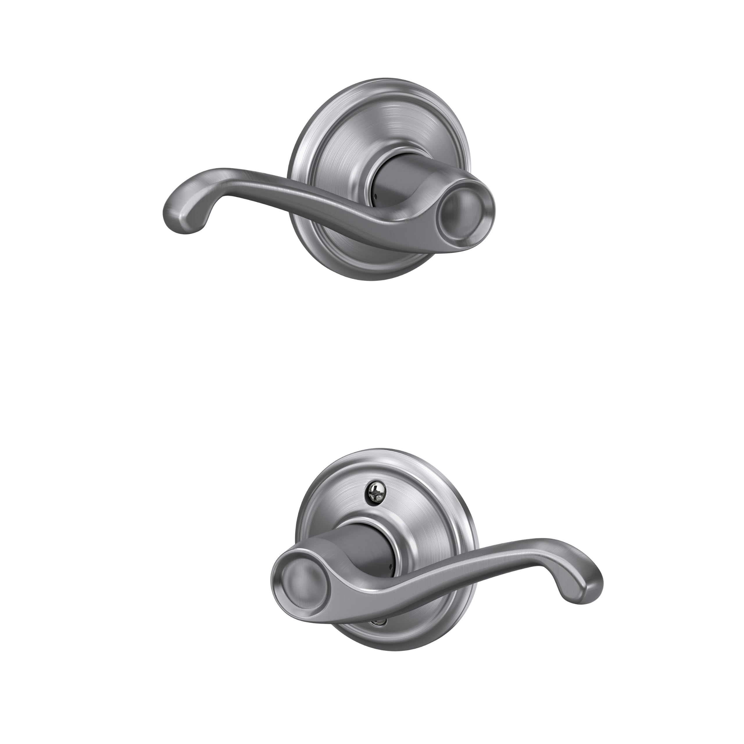 Schlage F10FLA626 Flair Passage Lever, Brushed Chrome — image 1