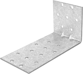 8 PCS 4¾ Inches Steel L Right Angle Bracket, Reinforcing Rib Corner Brace for Timber Connector Wood Shelves, Furniture, Cabinet(Silver), Thickness 2mm, Max Load 66LB, Screws not Included